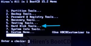 Cómo reparar disco duro Hiren's Boot?